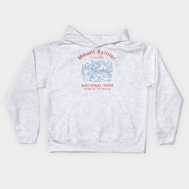 Mount Rainier Kids Hoodie by Easy On Me